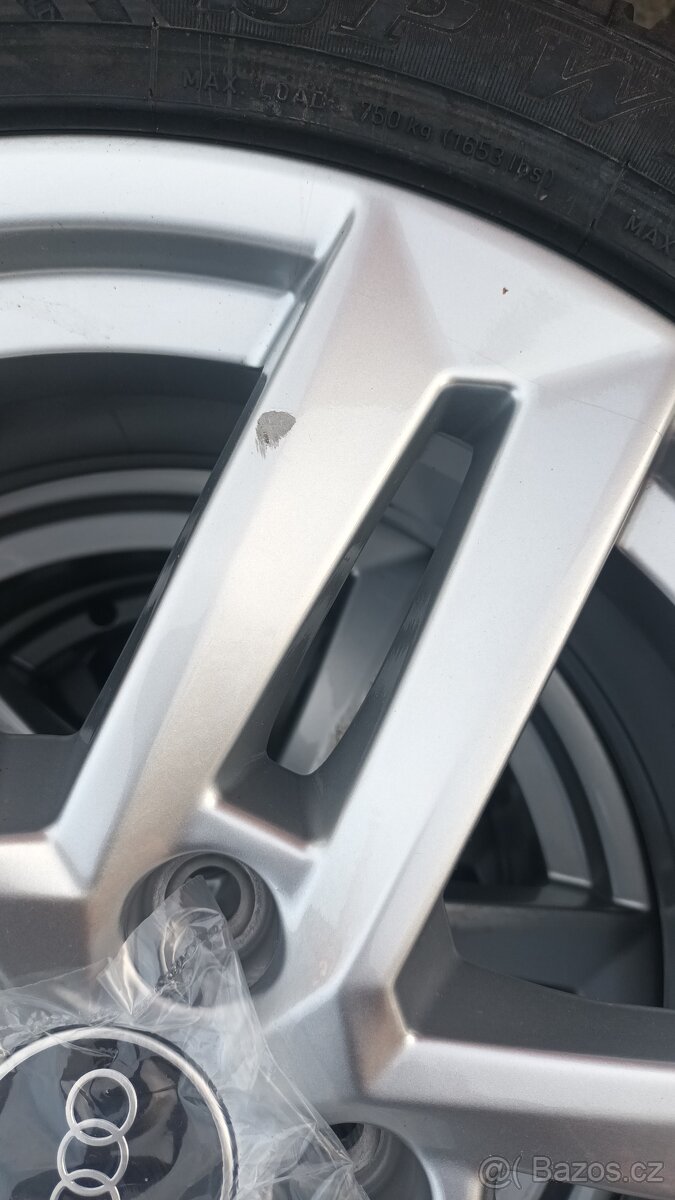 Originální disky Audi A4 R17 + zimní pneu 225/50 R17 Dunlop - 3