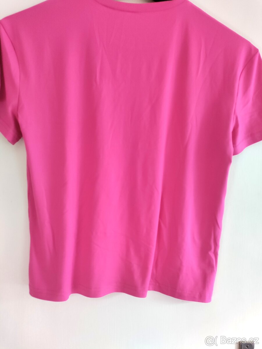 Nové růžové dívčí triko s kočkami, vel.164 - 3