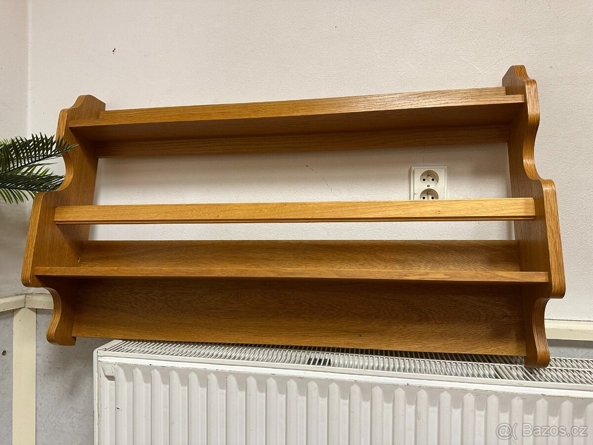 Rustikální závěsná police. Dub - 3