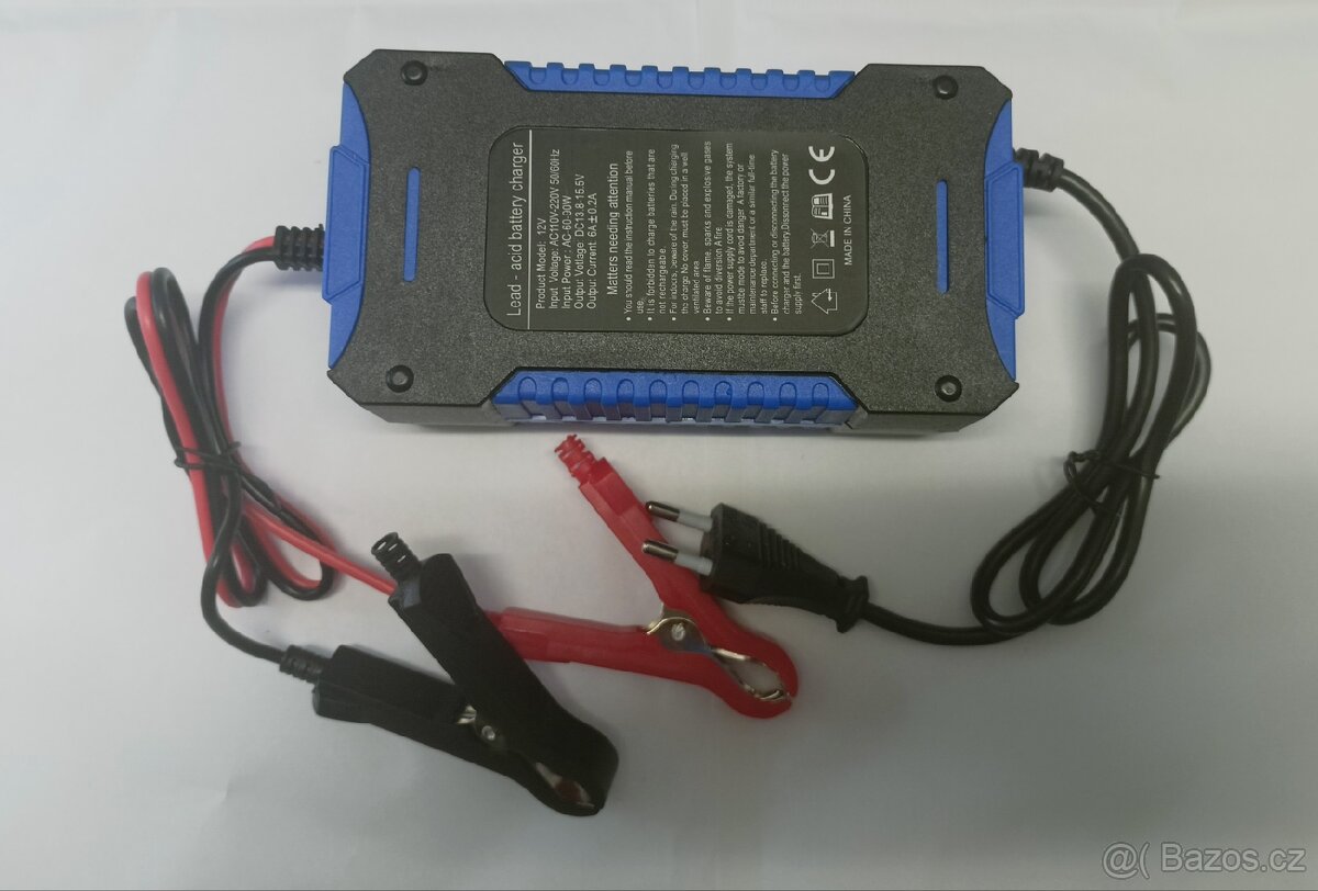 Nabíječka autobaterií 12V 6A nová, záruka - 3
