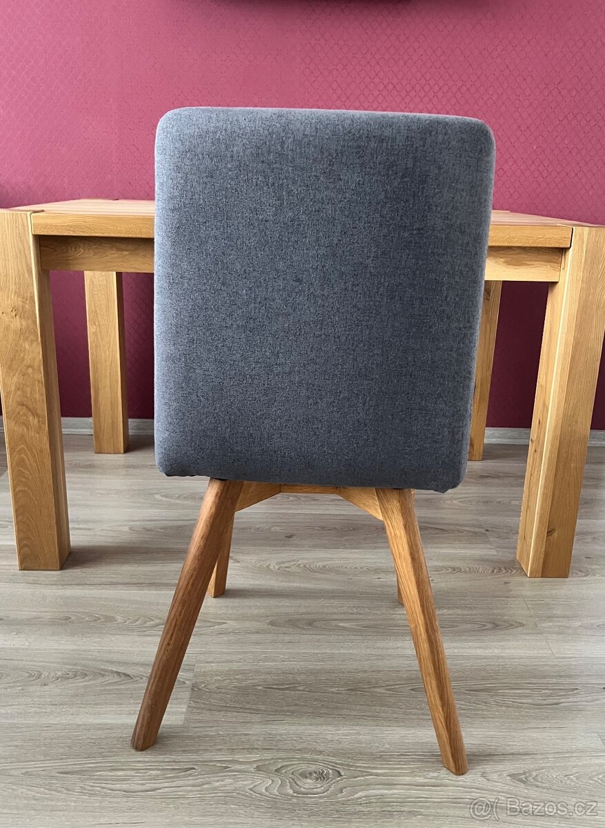 Prodám čalouněné židle, dub 2ks - 3
