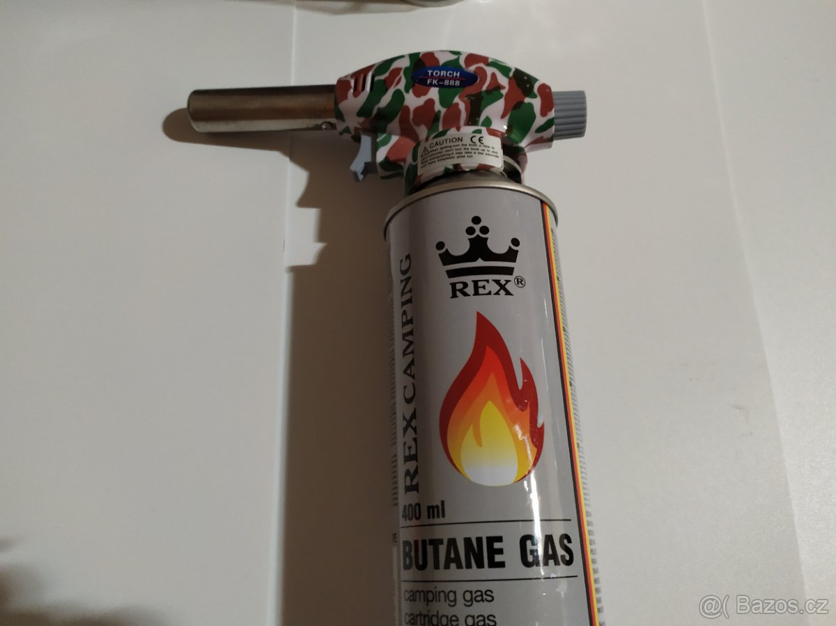 Plynový hořák a 4 kartuše - 3