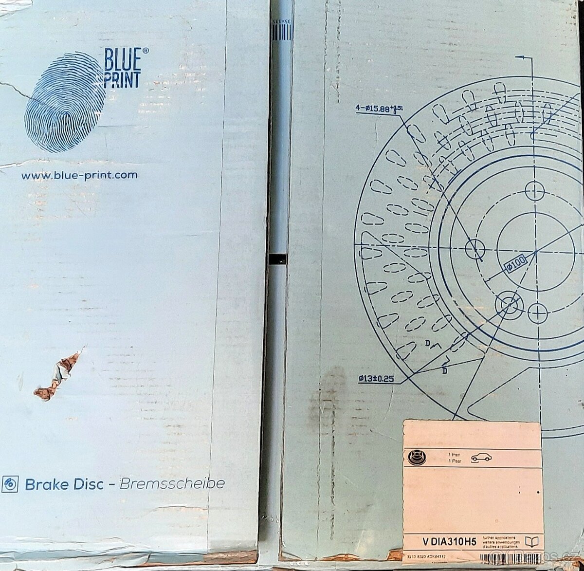 Brzdové kotouče BLUE PRINT ADK84312 / SUZUKI VITARA - 3