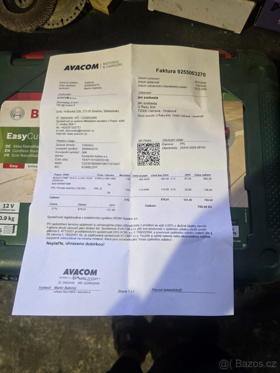 Prodám aku pilku Bosch - 3