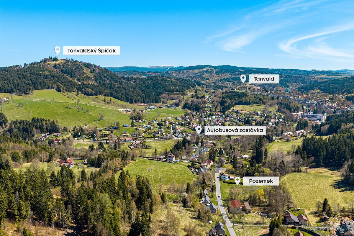 Prodej stavebního pozemku 6 921 m², Smržovka, ev.č. 06901 – pohled 3