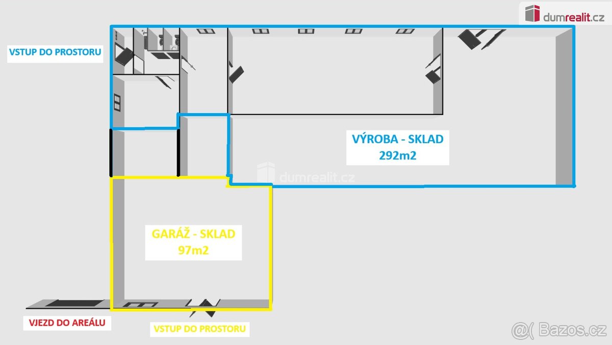 Skladový prostor, garáž 97m2, Podivín - 3
