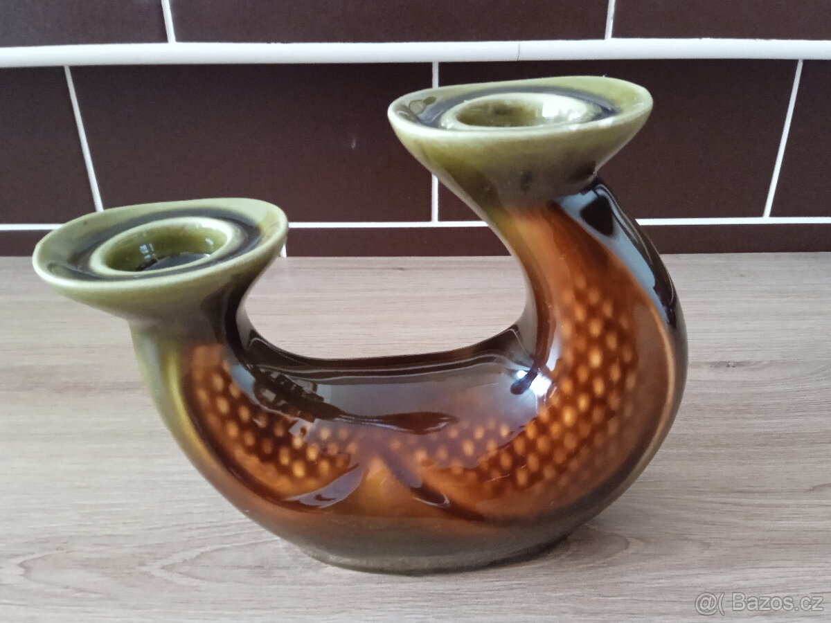 Retro svícen z keramiky-Ditmar Urbach - 3