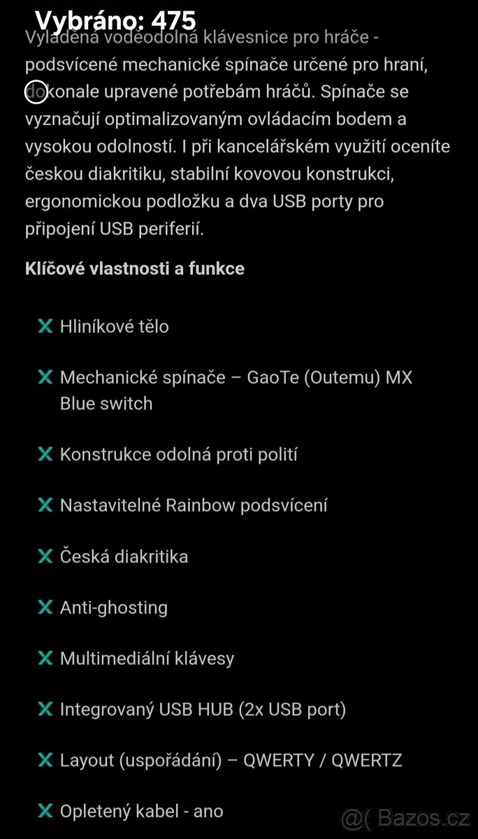 Herní klávesnice X-gamer - 3