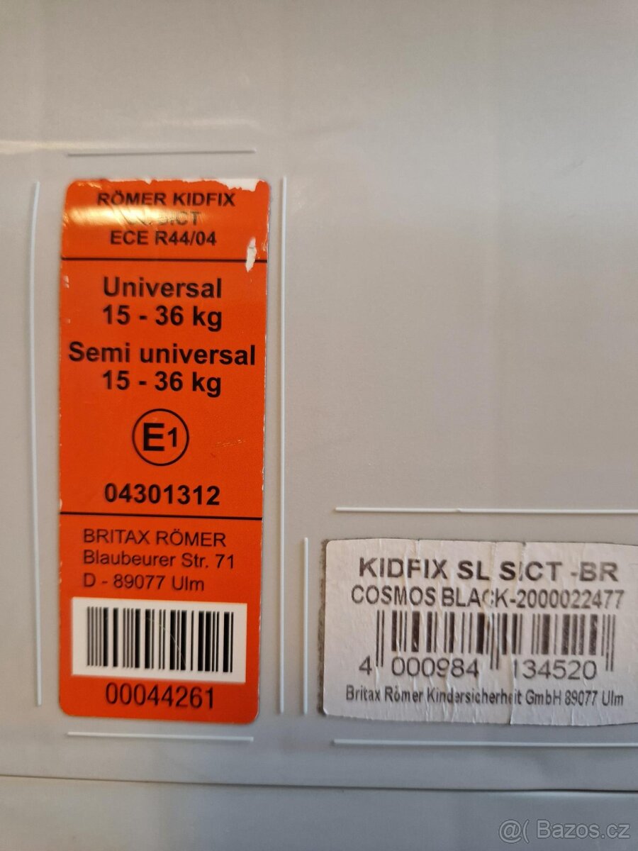 Autosedačka Britax Römer 15-36 kg, černá, KIDFIX SL - 3