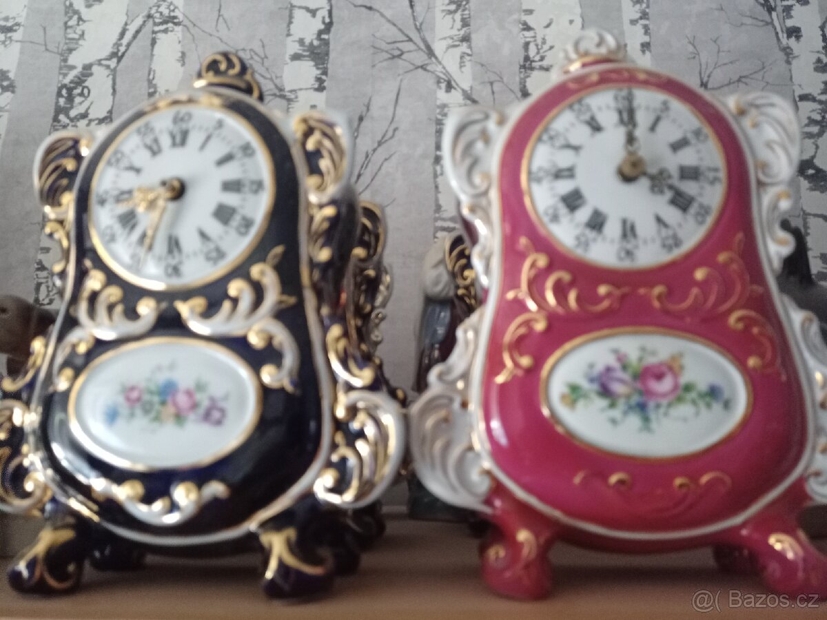 Porcelánové hodiny DUX - 3