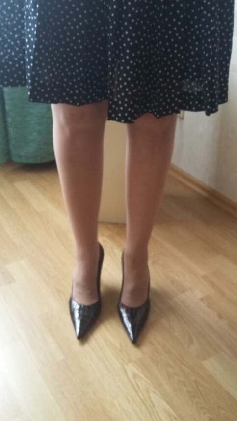 Nové černé špičaté lodičky - aligátor, vel. 38 - 3