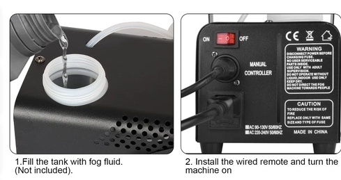 Výrobník mlhy 500 W s led podsvitem a dálkový ovladačem - 3