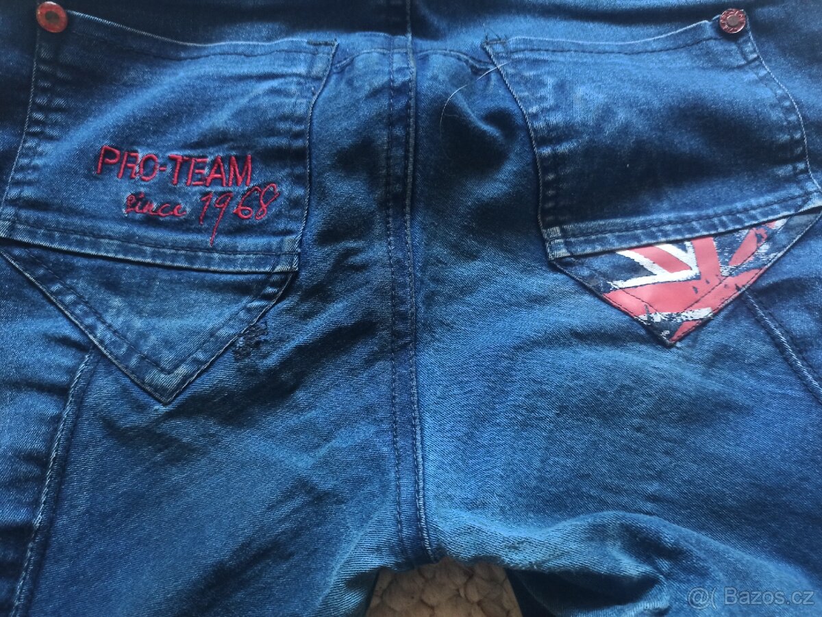Prodám džínové rajtky HKM Pro Team vel. 176 - 3