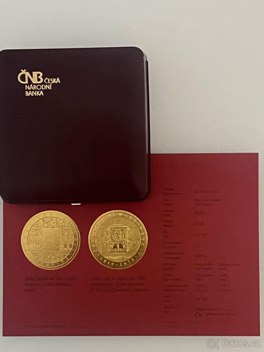 Zlato / zlatá mince Československá Měna Proof - 3