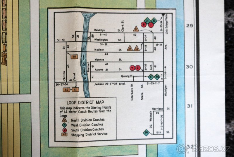 Raritní obrázková mapa Chicaga - 1925
- 3