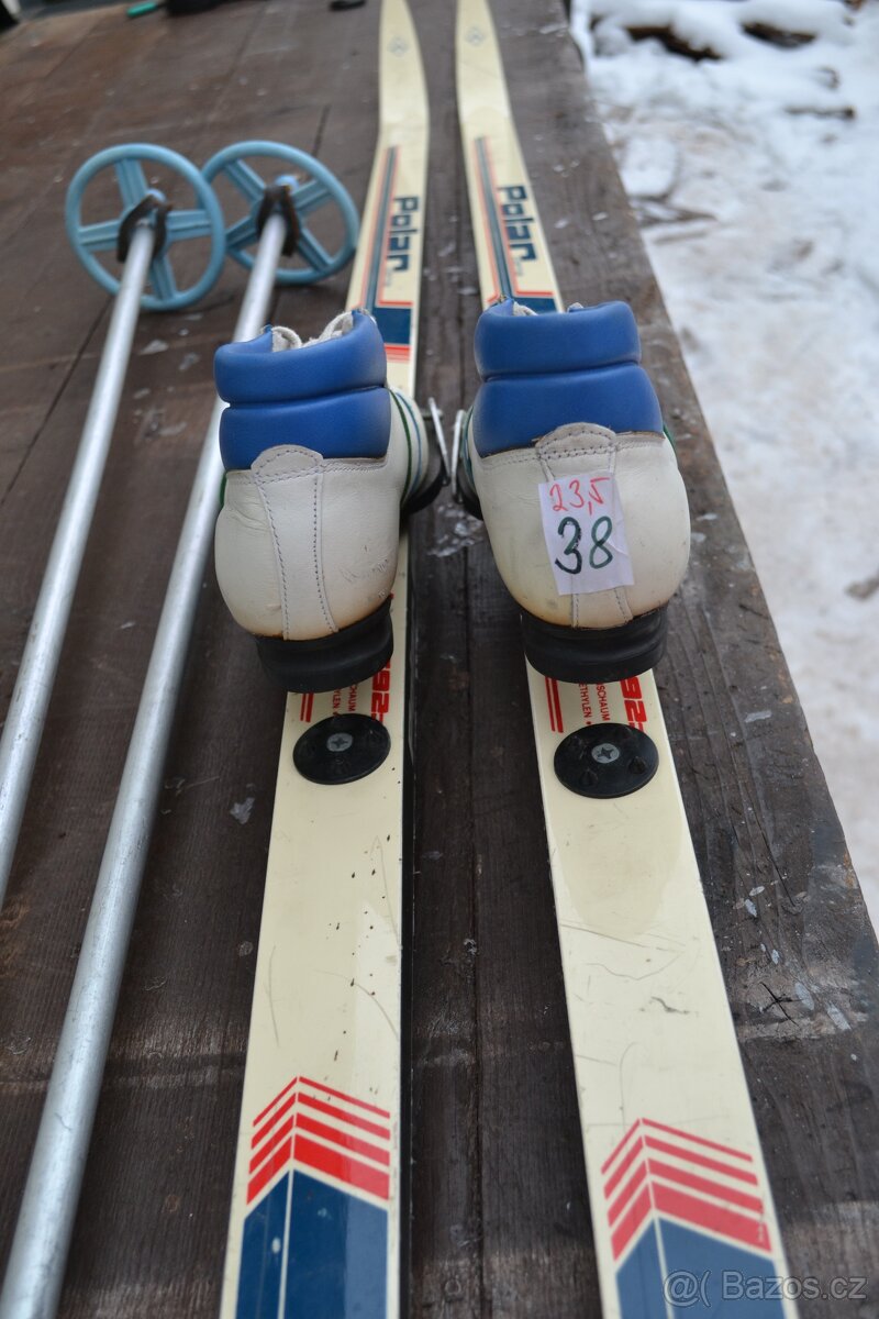 běžky 180cm boty EU 39 Botas , NN 75 vázko a hole - 3