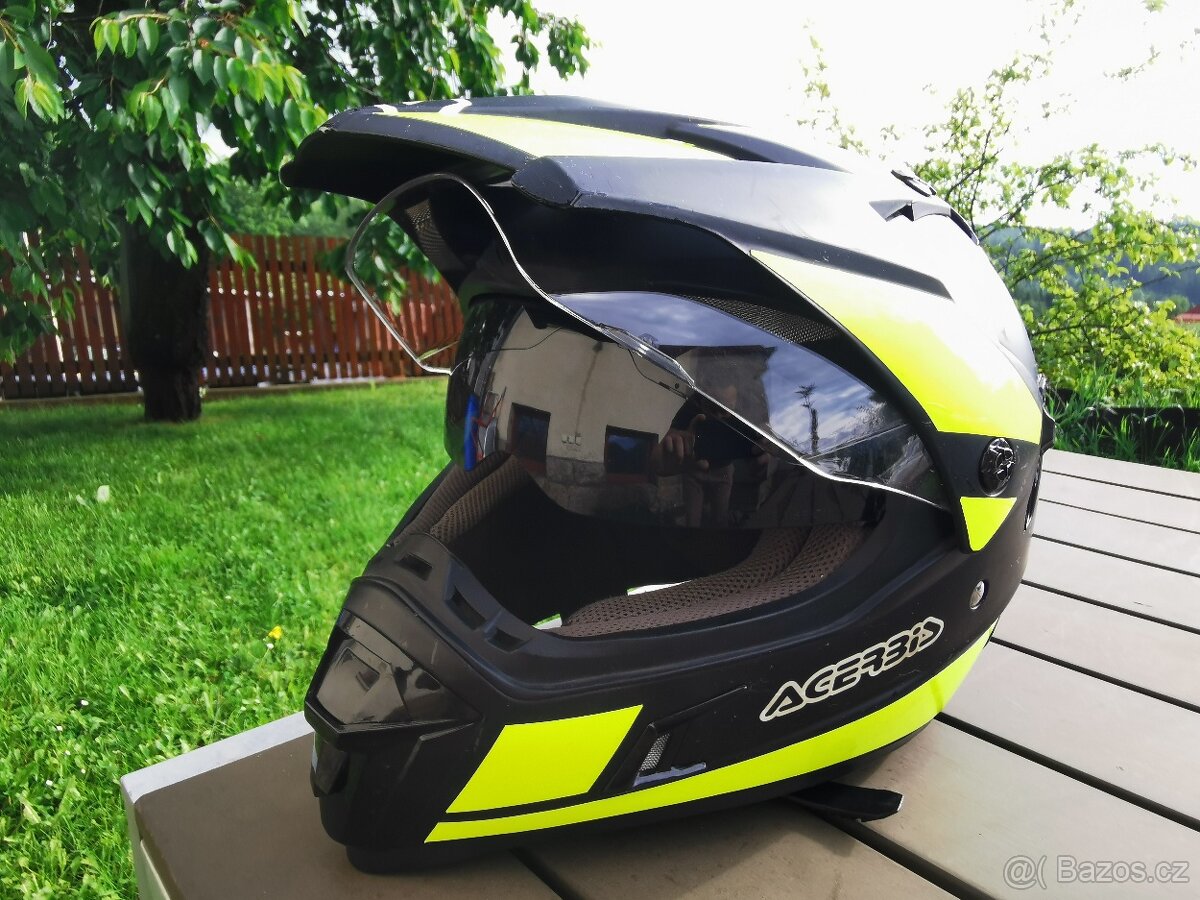 helma Acerbis, vel. L 59-60, enduro , se sluneční clonou - 3