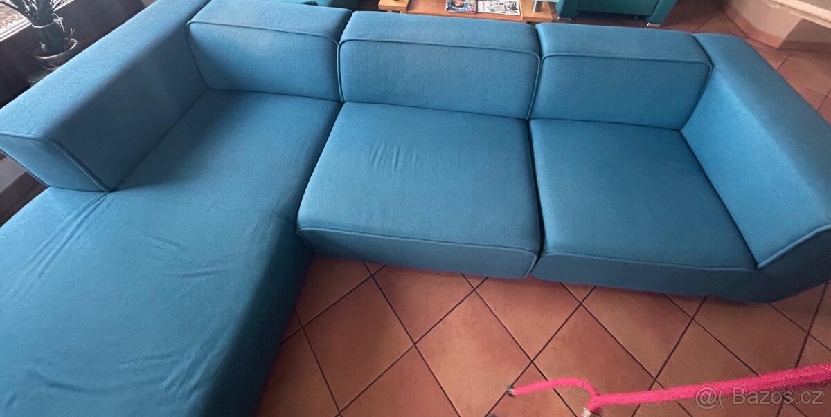 Modrá sedací souprava - 3