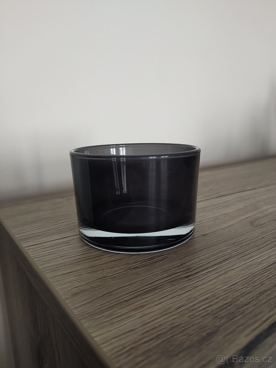 Svícen kouřové sklo - 3