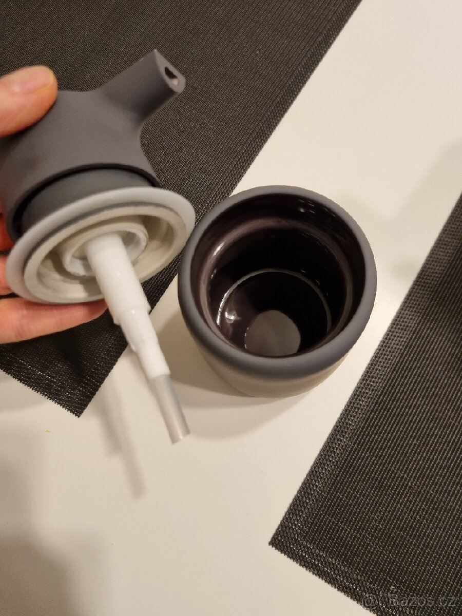 Blomus dávkovač mýdla keramický, šedý - 3