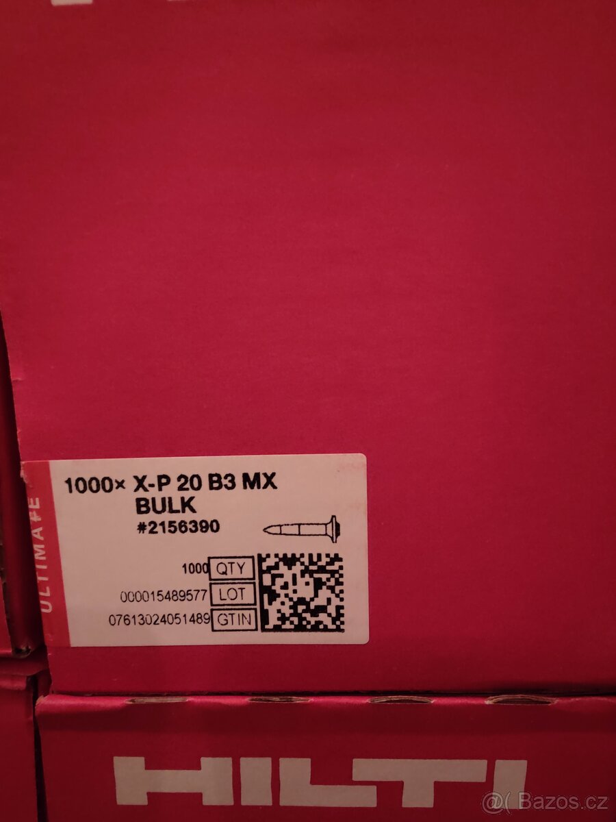 Hřeb do betonu Hilti X-P 20 B3 MX 20 mm - 3