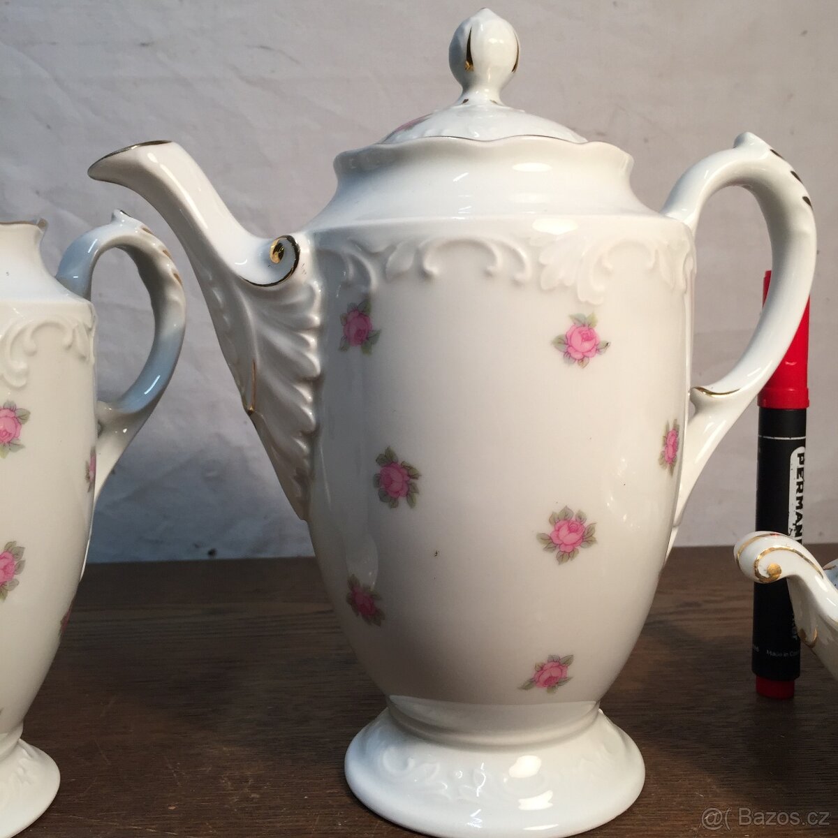 Stará konvice džbánek,cukřenka Schlaggenvald Slavkov - 3