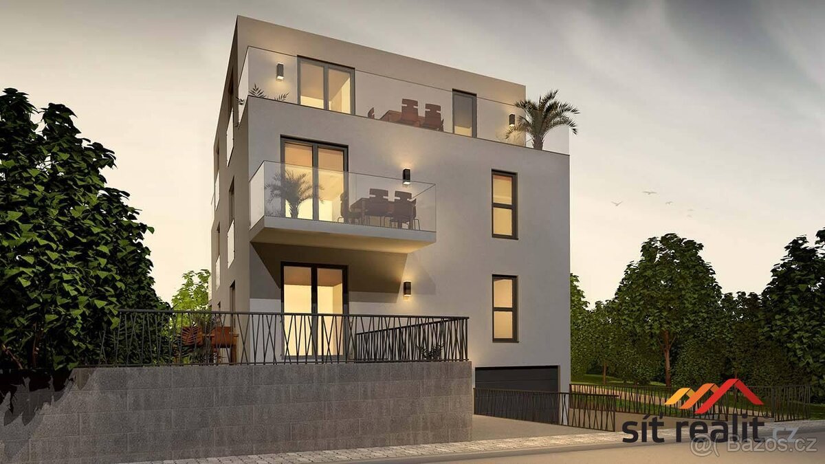 Novostavba byt 2+kk, 55m2 + 46m2 zahrada, parkovací stání př - 3