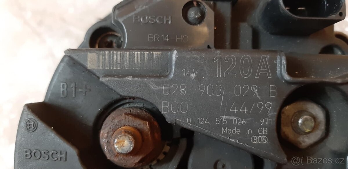 Alternátor BOSCH 120A Škoda VW Audi Seat - 3