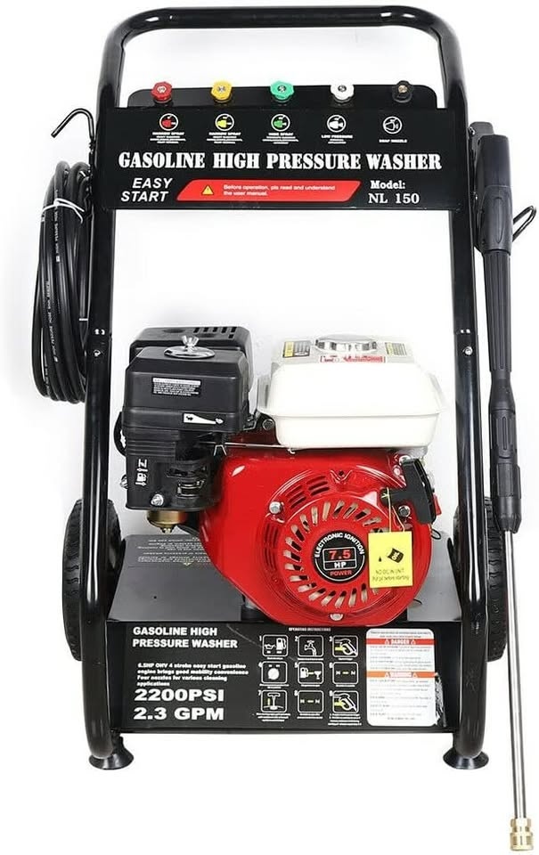 Tlaková myčka, benzínový motor 3400 ot.min, 170-190 bar - 3