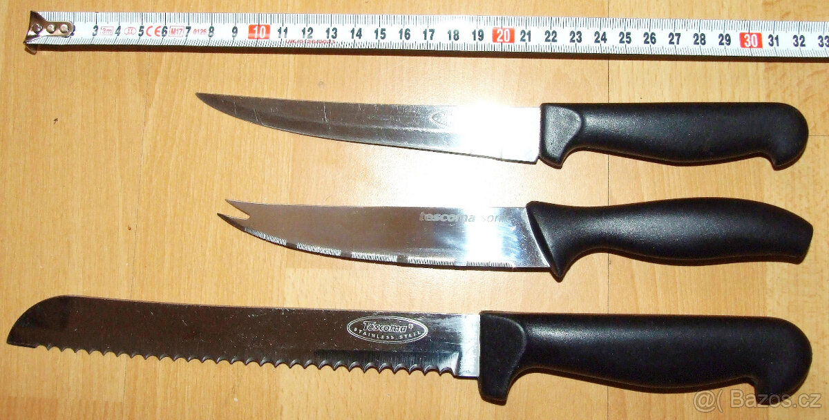 TESCOMA kuchyňské nože, různé - 5ks, velmi dobrý stav - 3