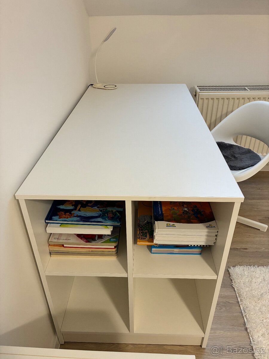 Bílý psací stůl 120x60 cm - 3