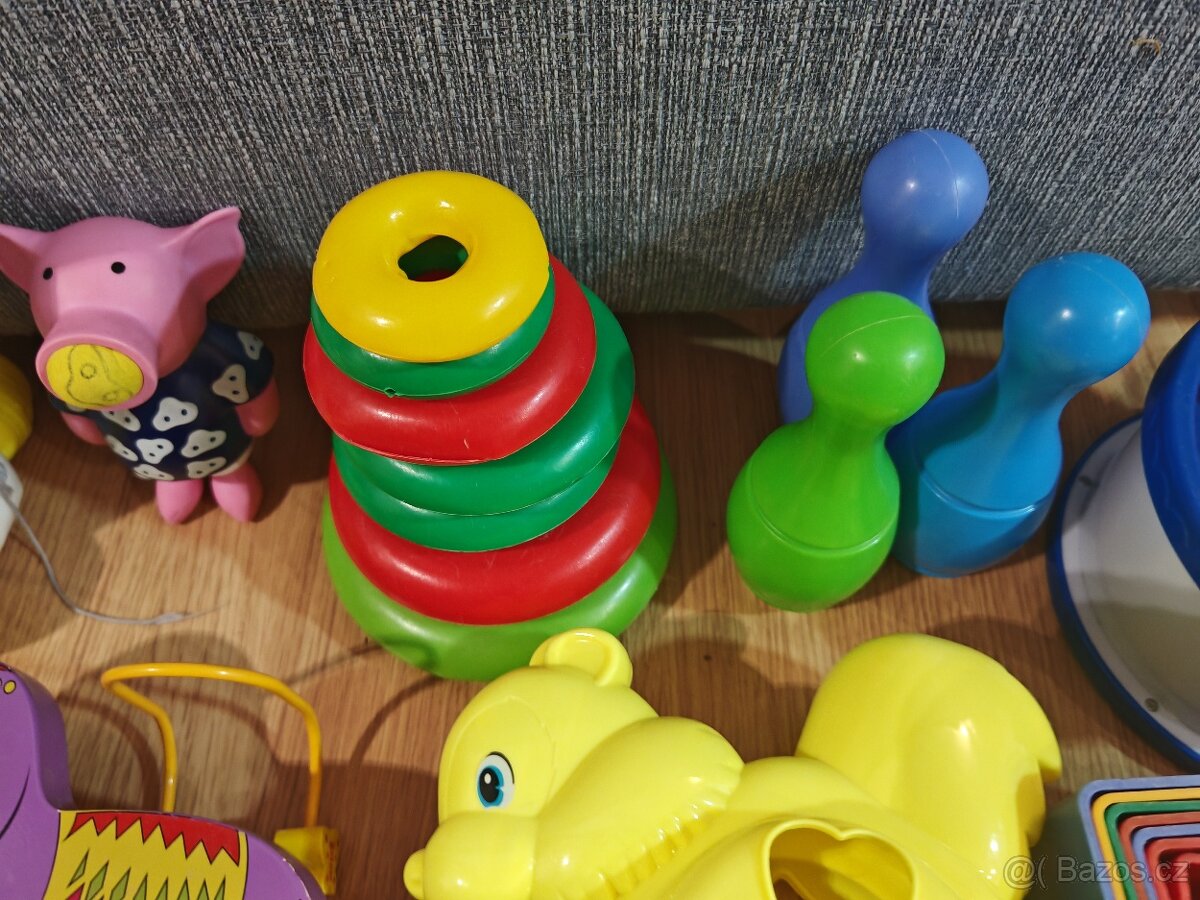vkládačka, hlavolam, krtek bubínek s míčky - 3