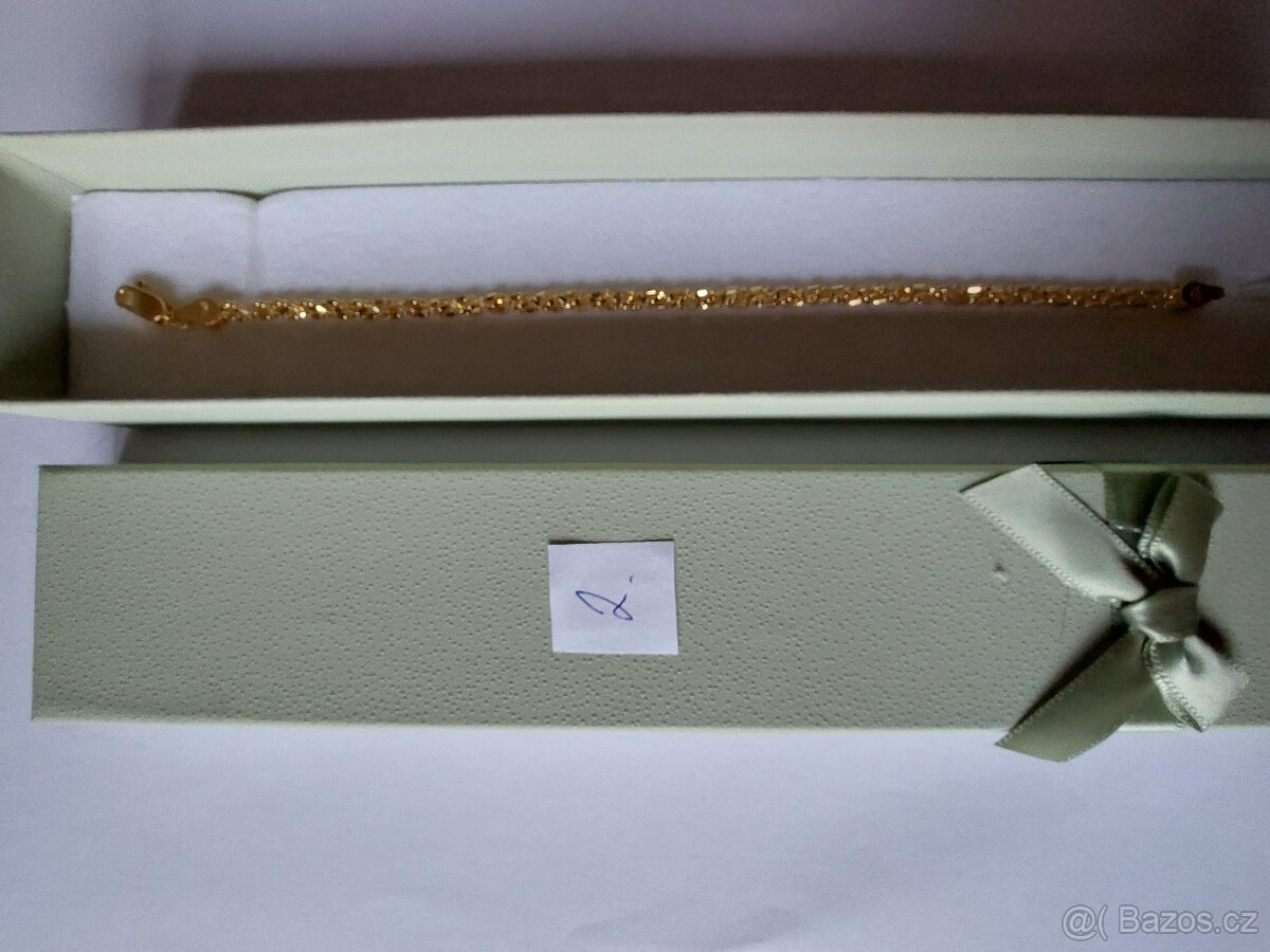 Zlatý řetízek na ruku z 18k zlata. - 3