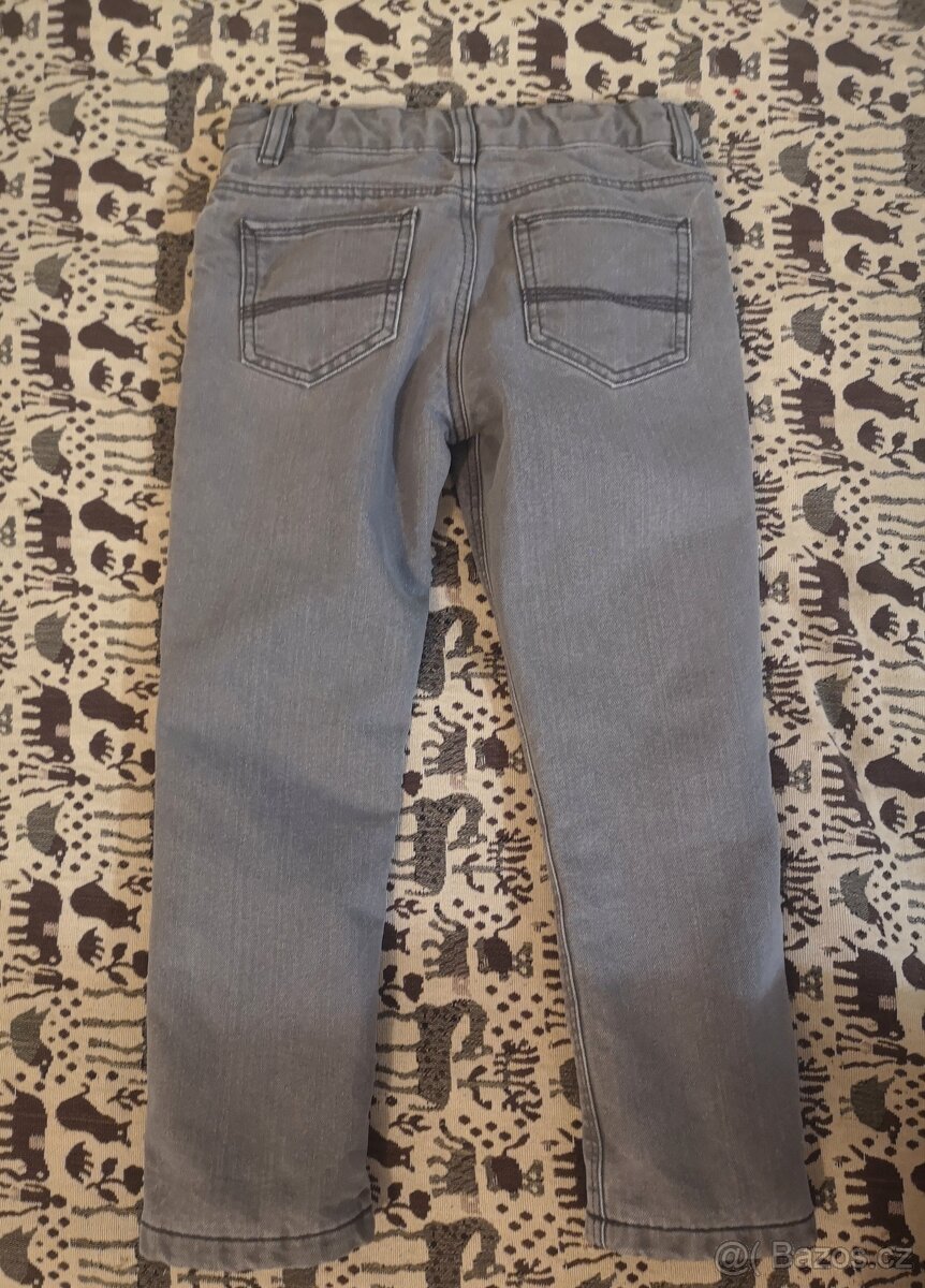Oteplené džíny C&A vel. 116 - 2 ks - 3