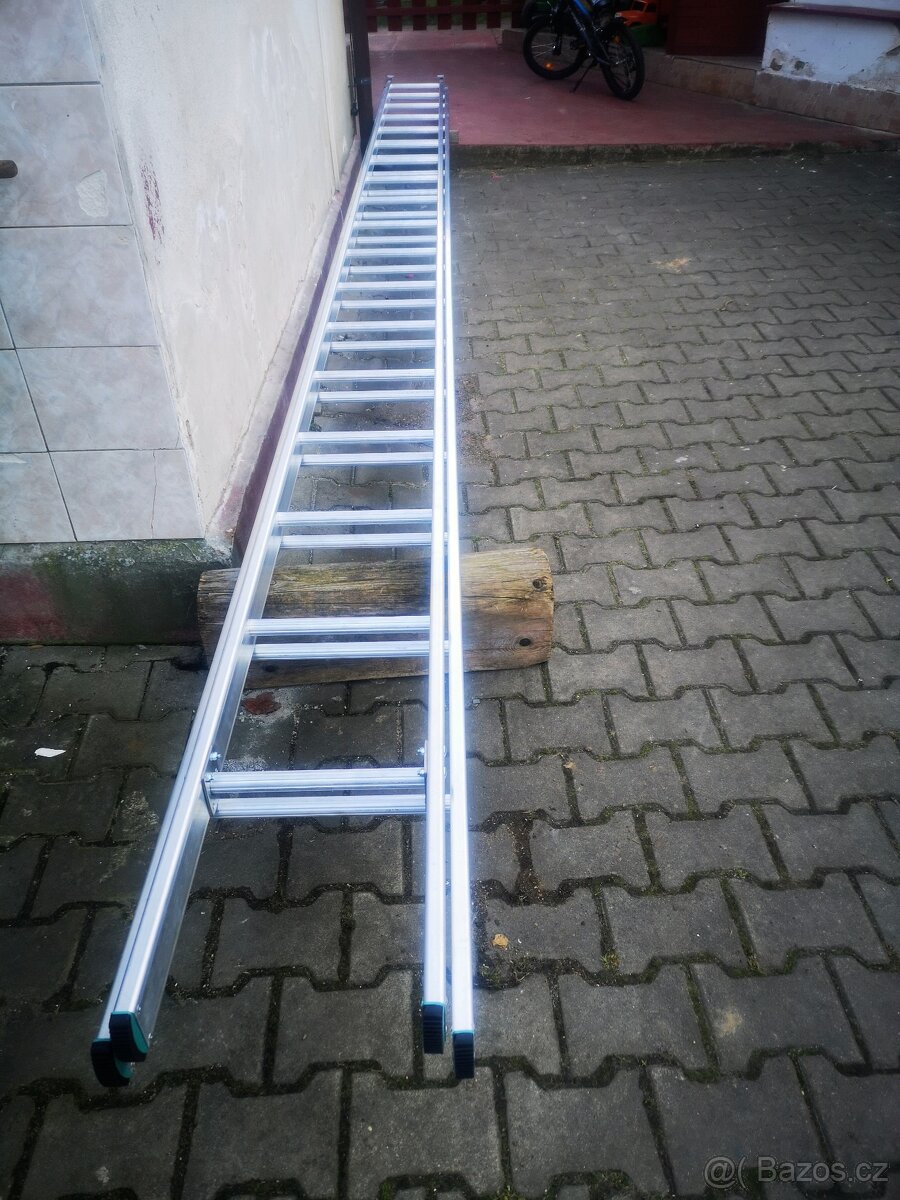 Prodám AL -Hliníkový žebřík 2x6m - 3