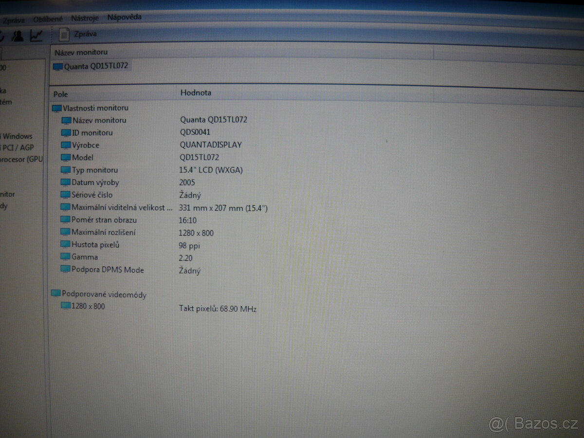 LCD displej 15,4" s vadou 3 - 3