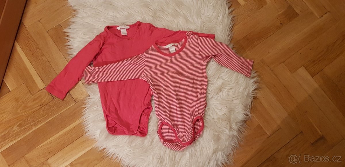 Dívčí džínové šaty vel. 86, 12 měsíců, Body H&M, 9-12 měs - 3
