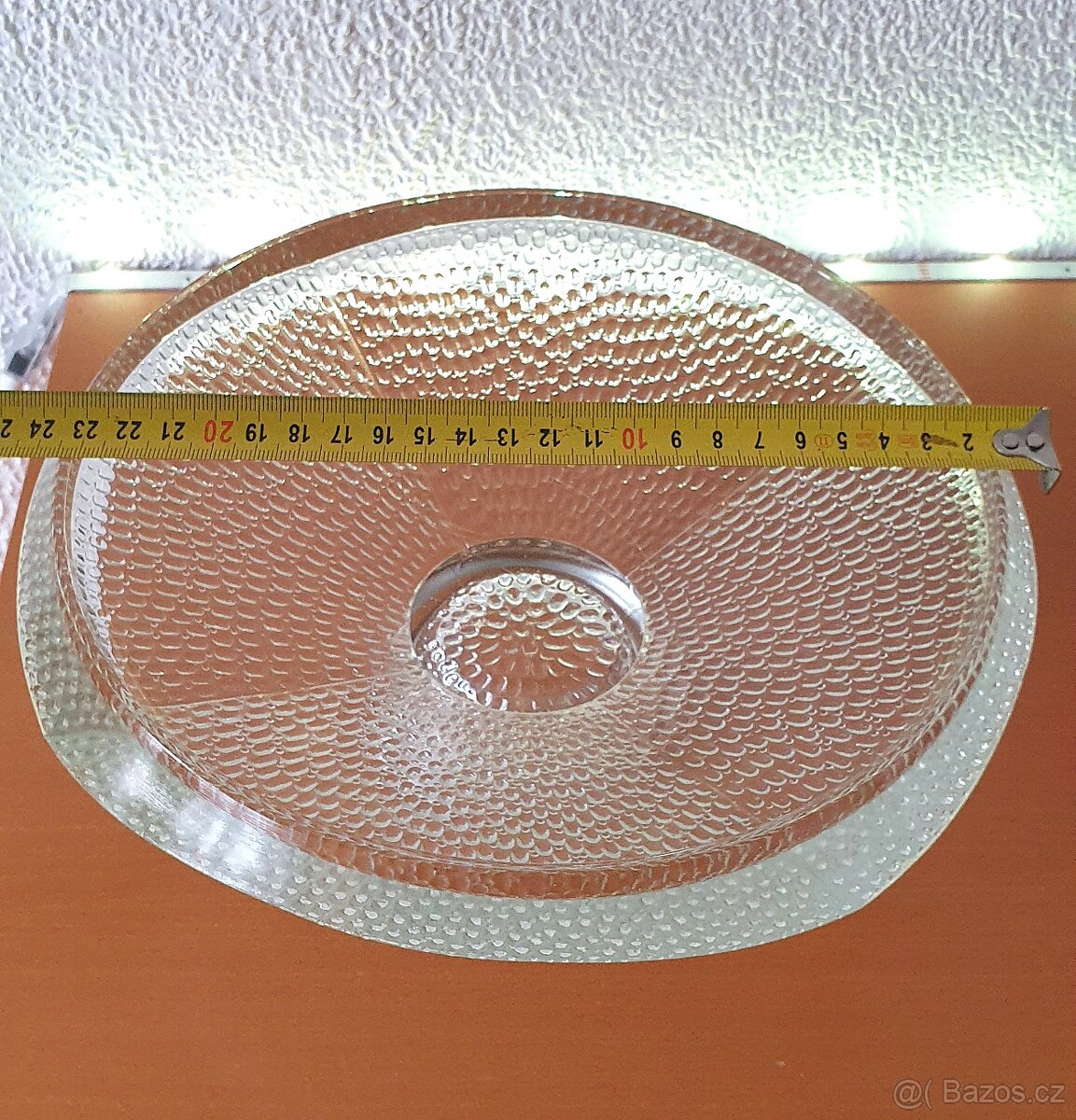 Hutní sklo - Mísa z bílého skla Jiří BRABEC- 1972 - 3