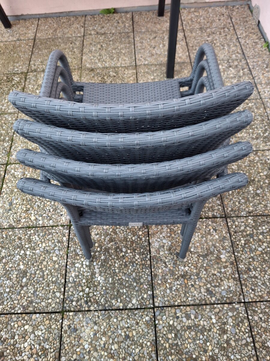 Ratanové židle 4 ks - 3