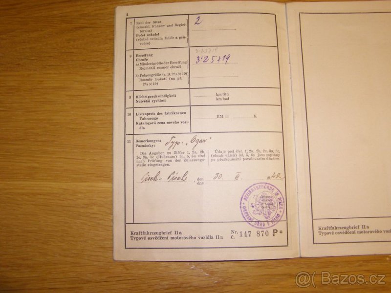 Prodám protektorátní tp Ogar 250. - 3