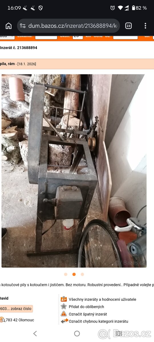 Rám kotoučové pily, kotouč, jistič - 3