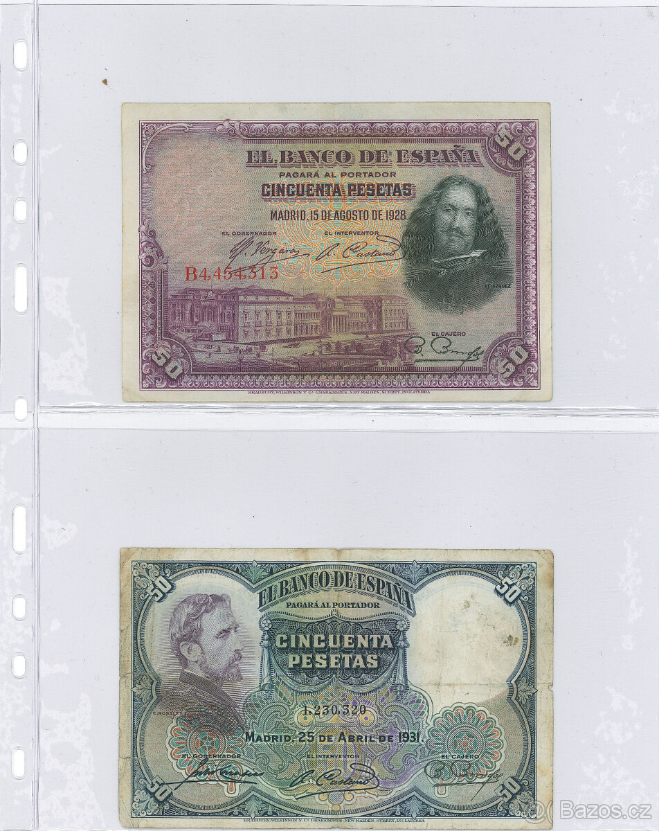 Plný šanon mix bankovek celý svět - Konvolut - sbírka - 3