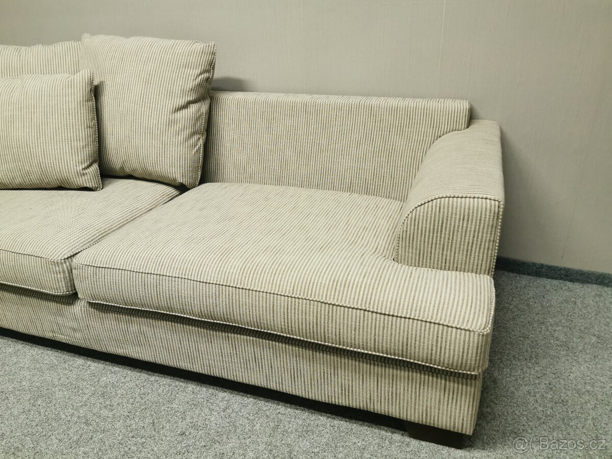 Nový hnědý gauč SOHO FRANKLIN pruhy - 3