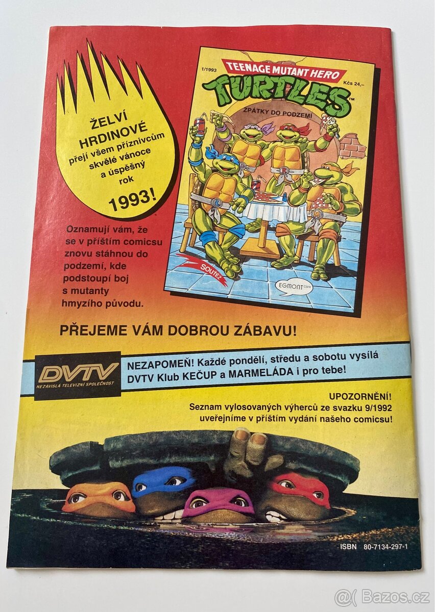 Starý komiks Želvy Ninja 12 - 1992 - 3
