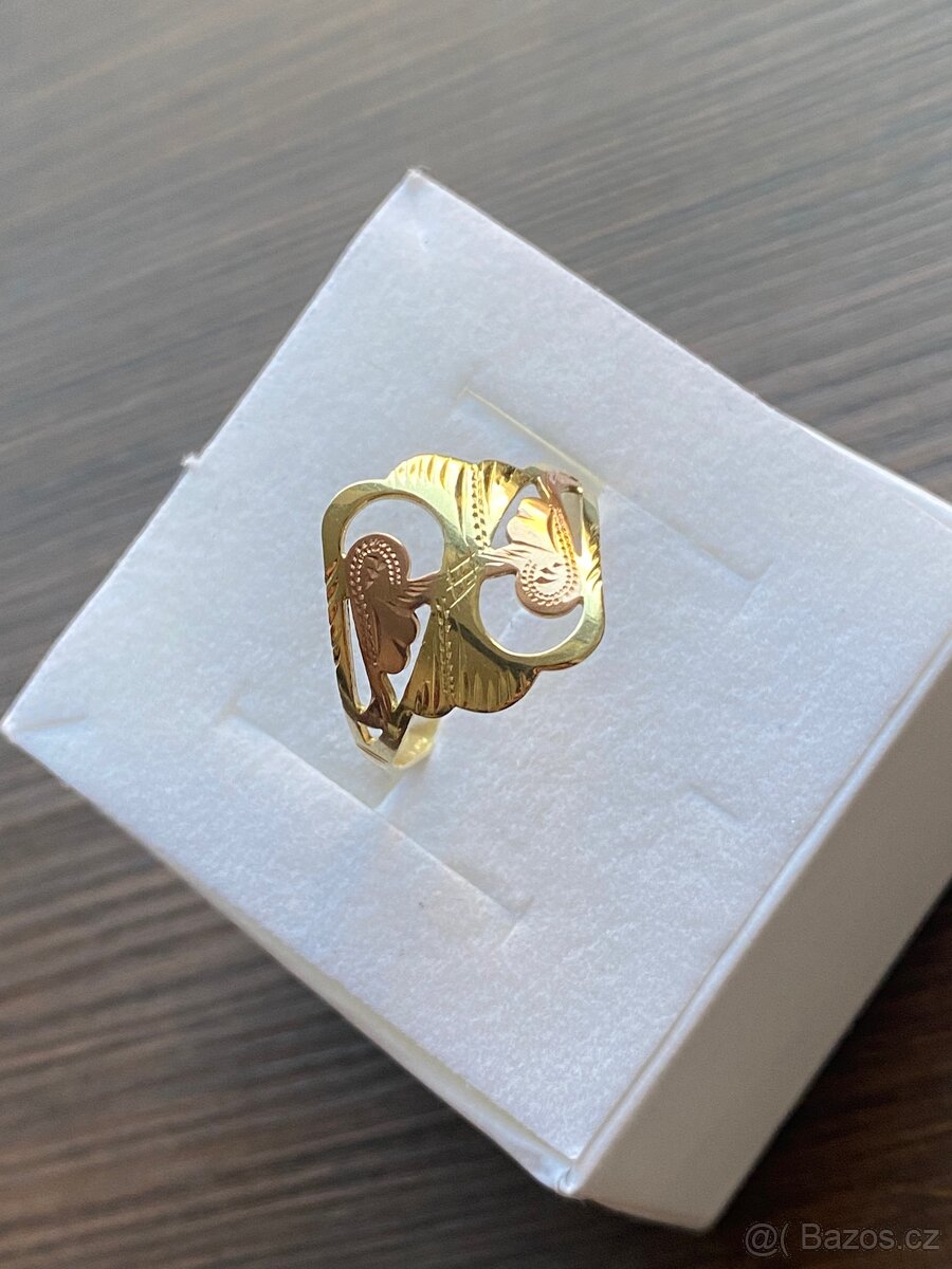 Zlatý dámský prsten - 3