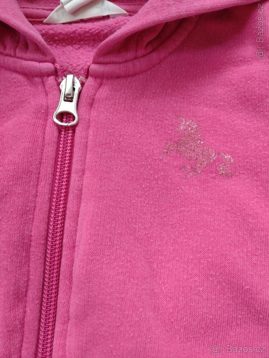 Mikiny 2ks, tyrkys.+růžová (98/104) - 3