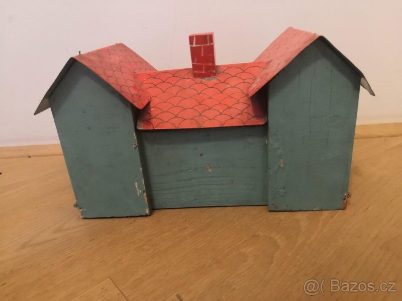 Domeček, plech, dřevo, sklo - 3