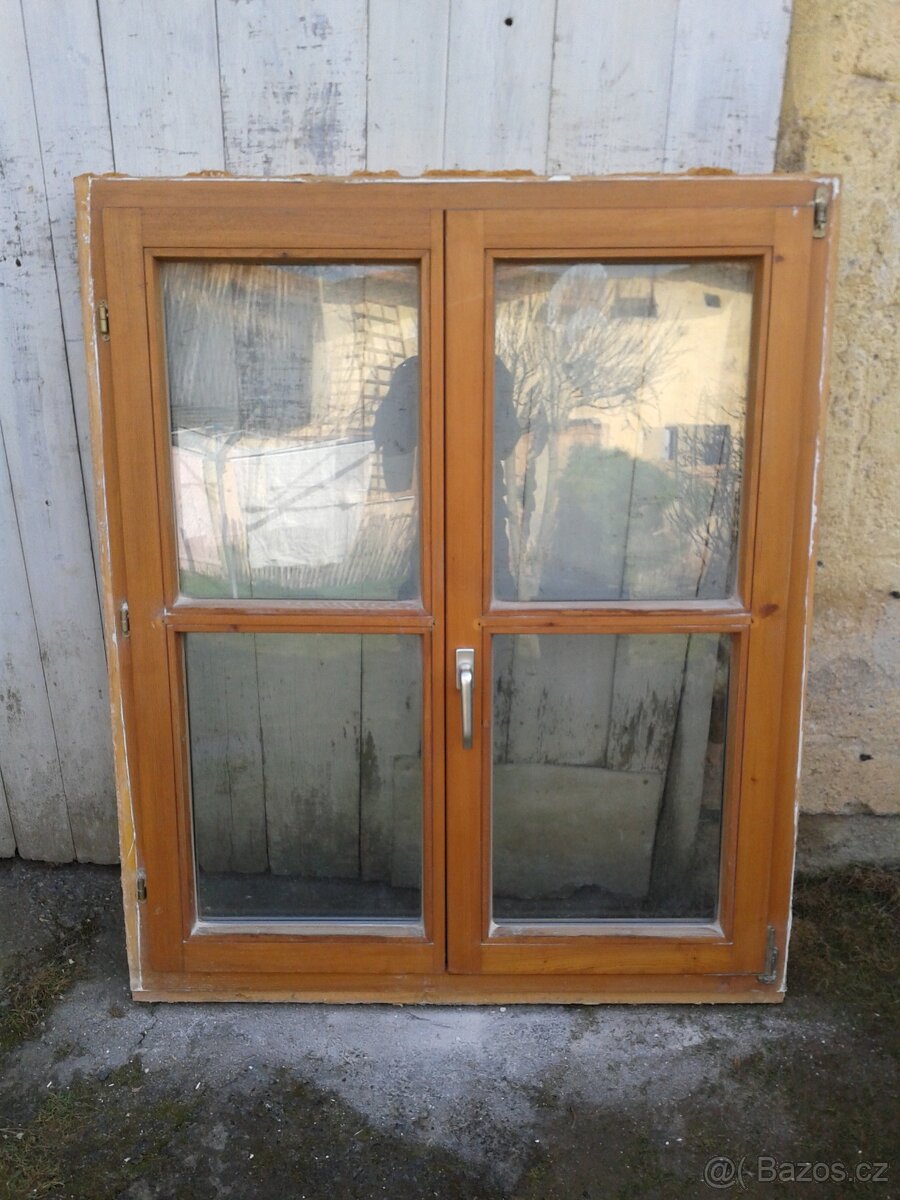 4 kusy - Dřevěné okno 111 x 132 cm - 3