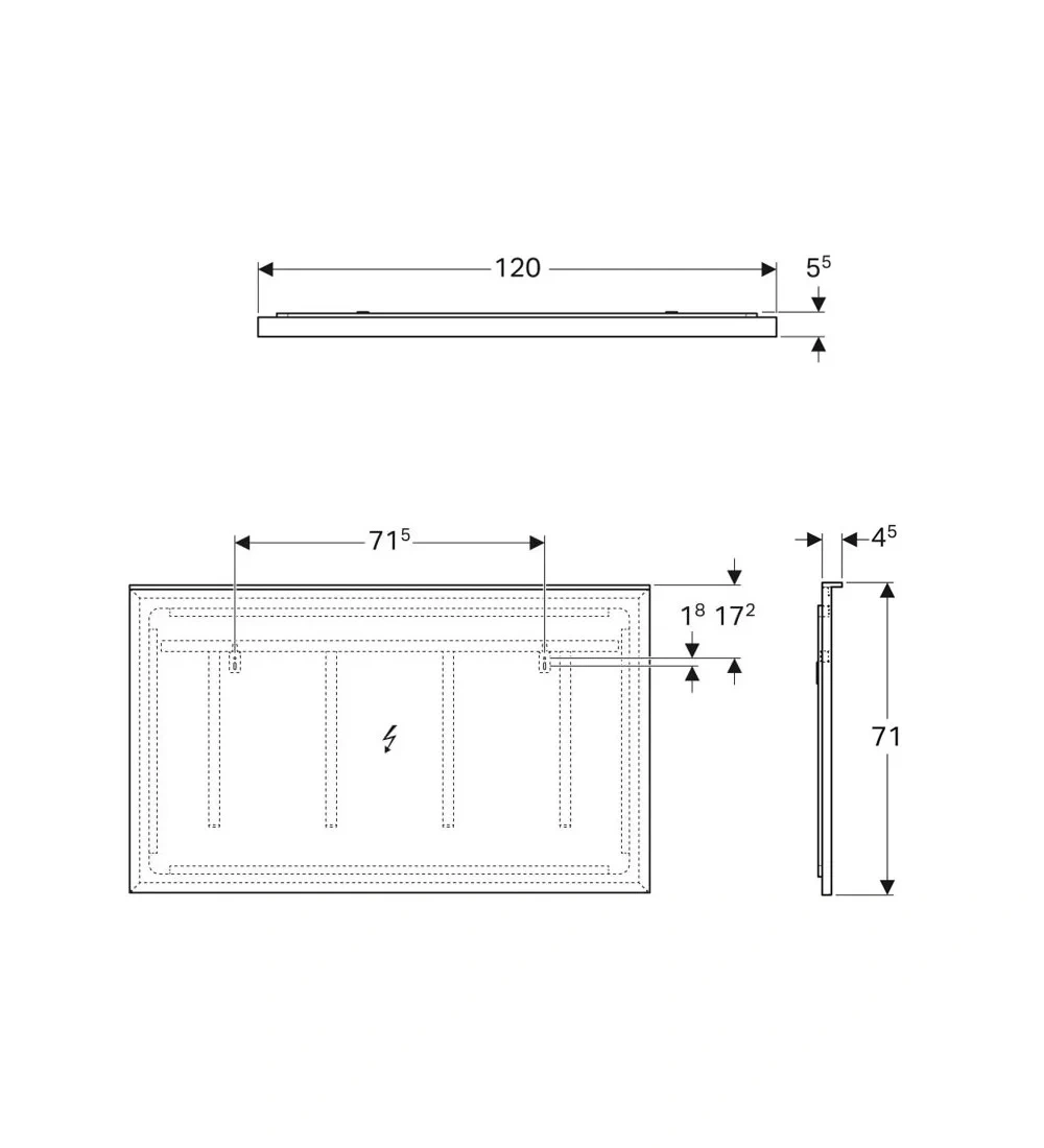 Geberit zrcadlo šířka 120cm - 3