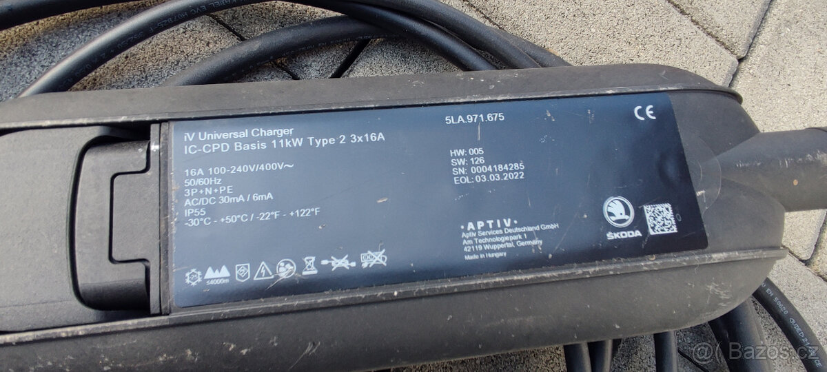 Nabíjecí set kabel Škoda iV Enyaq 11kW 230V 400V Nabíječka - 3